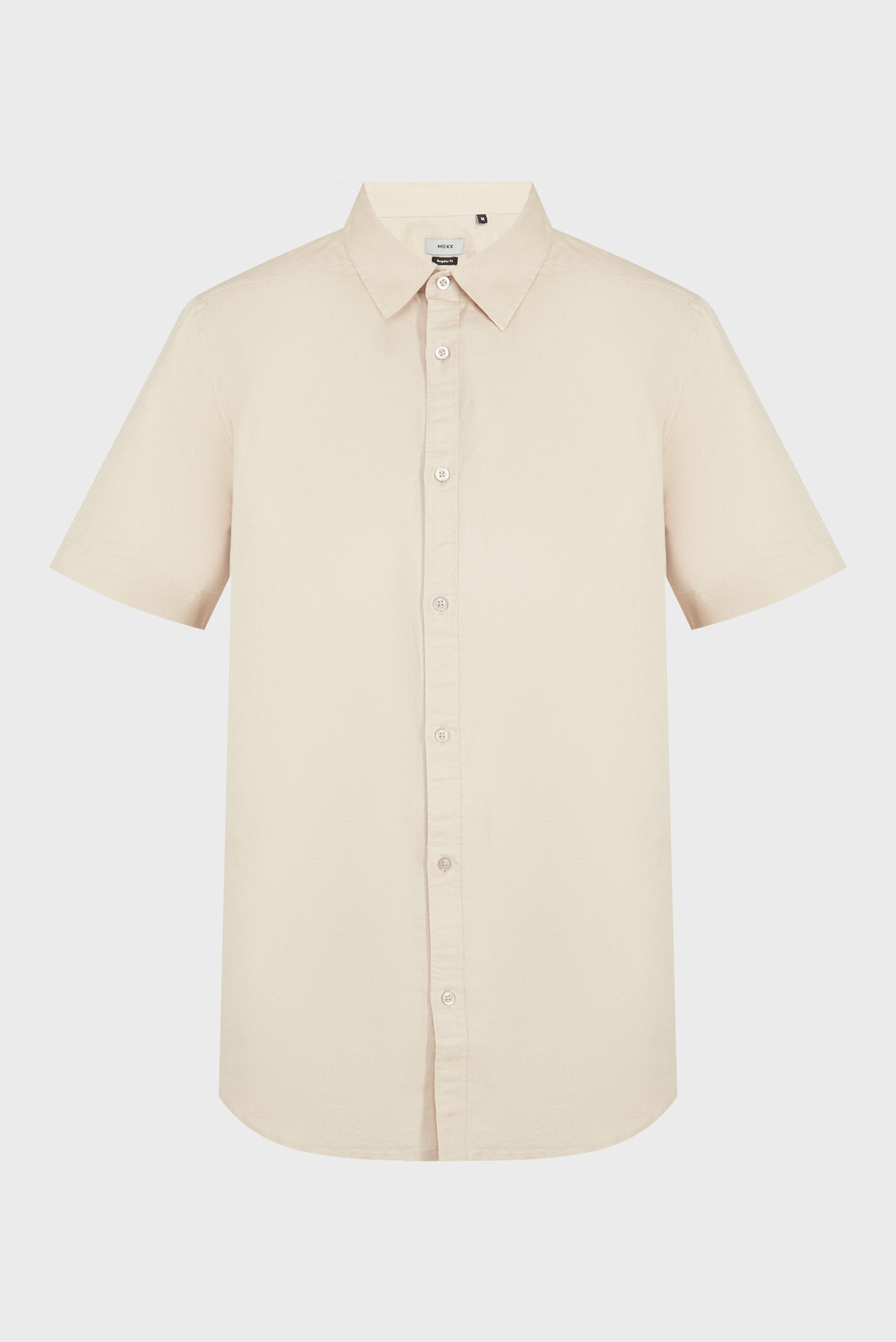 Мужская бежевая льняная рубашка BRANDON Basic 1