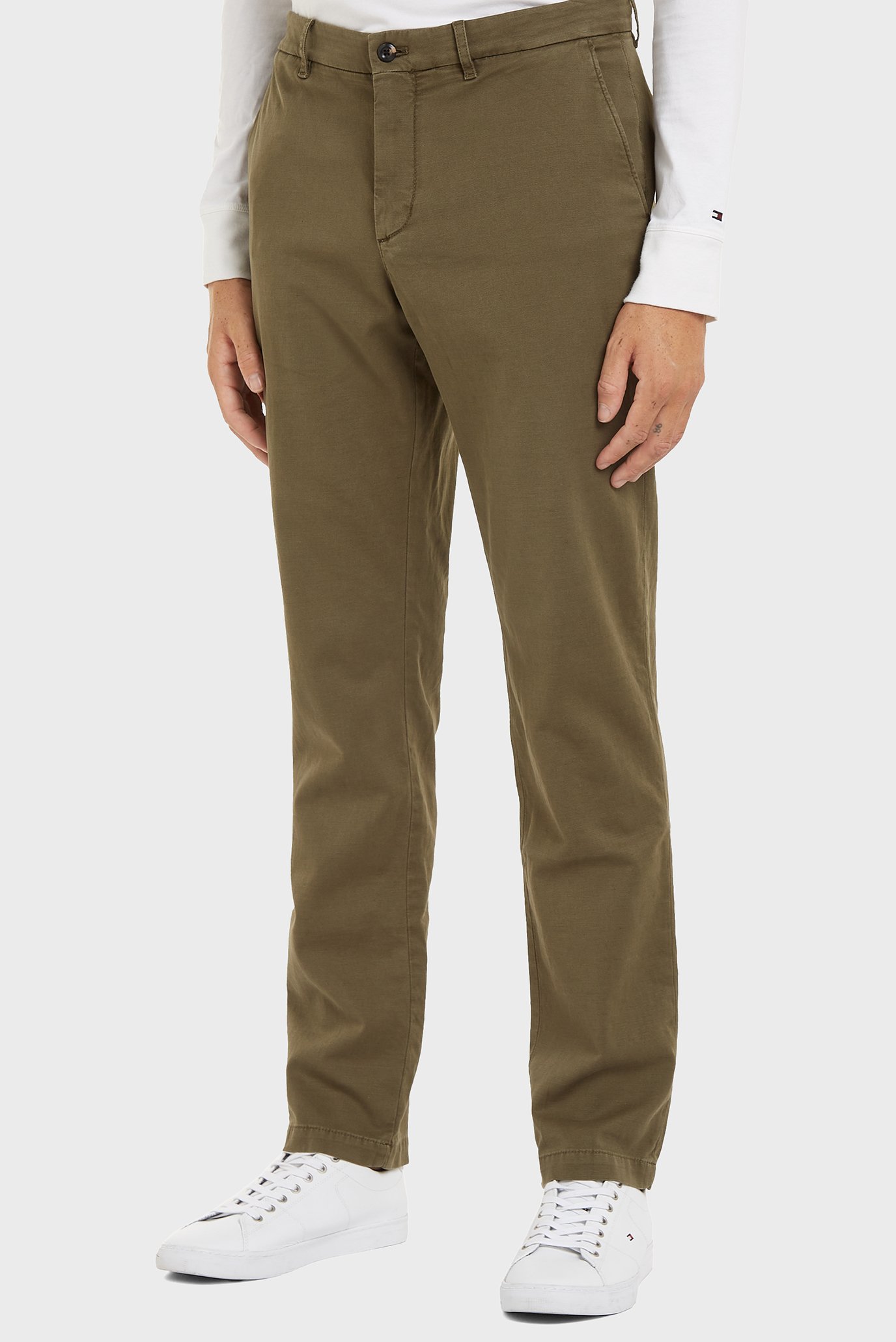 Мужские оливковые чиносы Оливковый 30-32 Tommy Hilfiger MW0MW34486 Мужские оливковые чиносы Оливковый 30-32 Tommy Hilfiger MW0MW34486