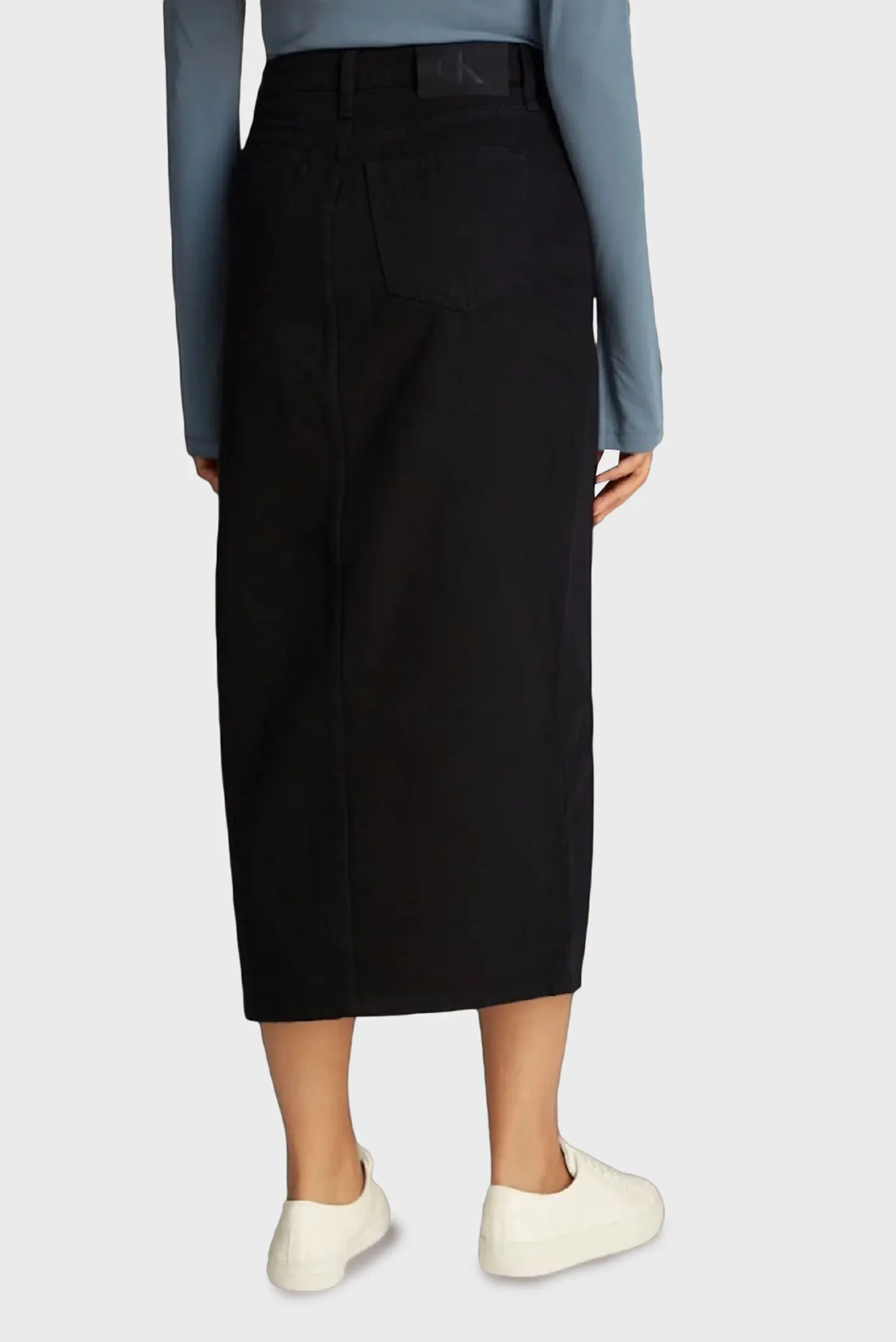 Женская черная джинсовая юбка MAXI DENIM SKIRT 2