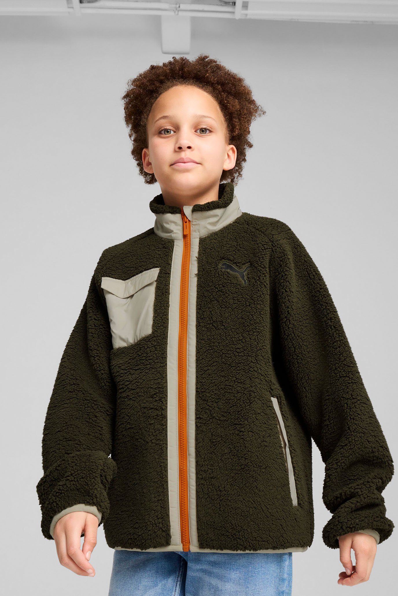 Дитяча зелена куртка Hybrid Sherpa Jacket Youth 1