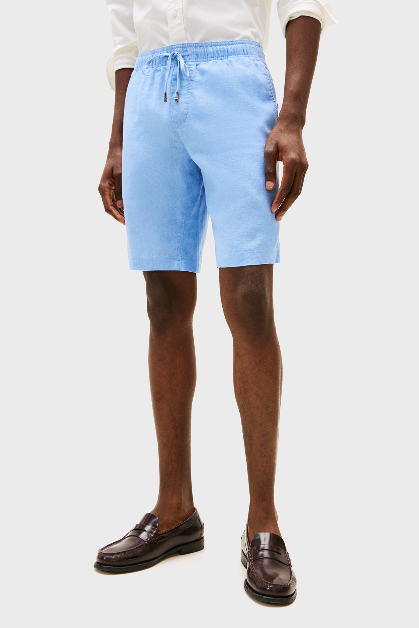 Мужские голубые льняные шорты HARLEM PO Голубой 33 Tommy Hilfiger MW0MW37804 Мужские голубые льняные шорты HARLEM PO Голубой 33 Tommy Hilfiger MW0MW37804