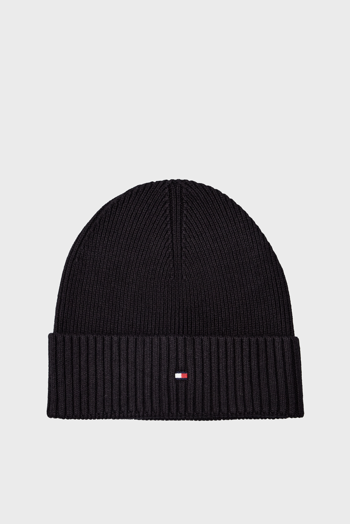 Чоловіча чорна шапка TH FLAG PIMA COTTON BEANIE 1