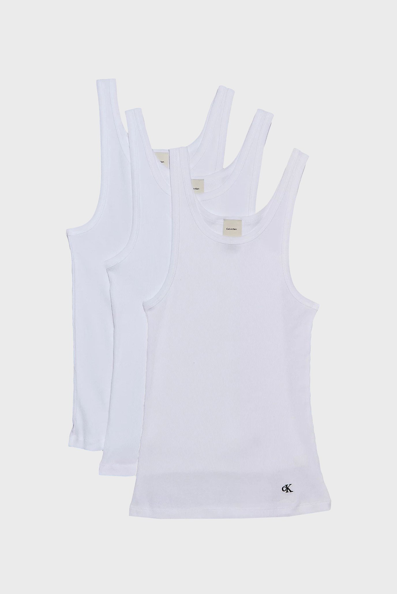 Женская белая майка (3 шт) SCOOP NECK COTTON TANK 1