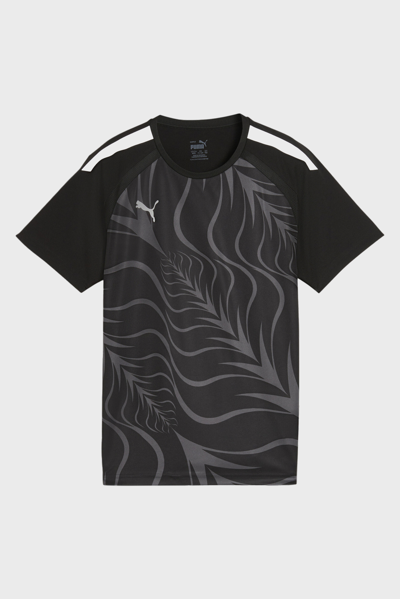 Дитяча чорна футболка individualLIGA Graphic Football Jersey 1