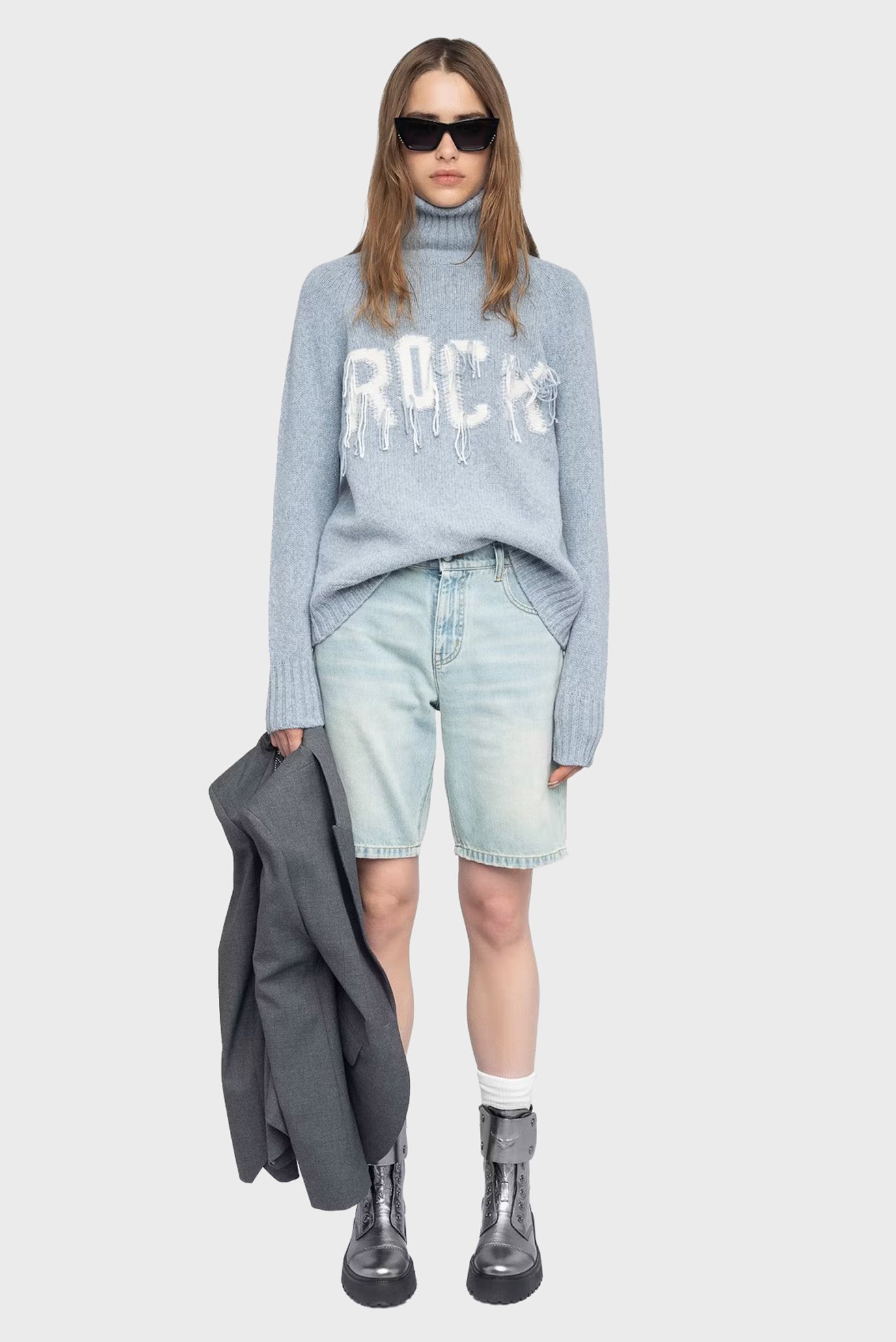 Женский голубой шерстяной свитер Mora Голубой XS ZADIG&VOLTAIRE KWSW02823_LIGHT BLUE Женский голубой шерстяной свитер Mora Голубой XS ZADIG&VOLTAIRE KWSW02823_LIGHT BLUE