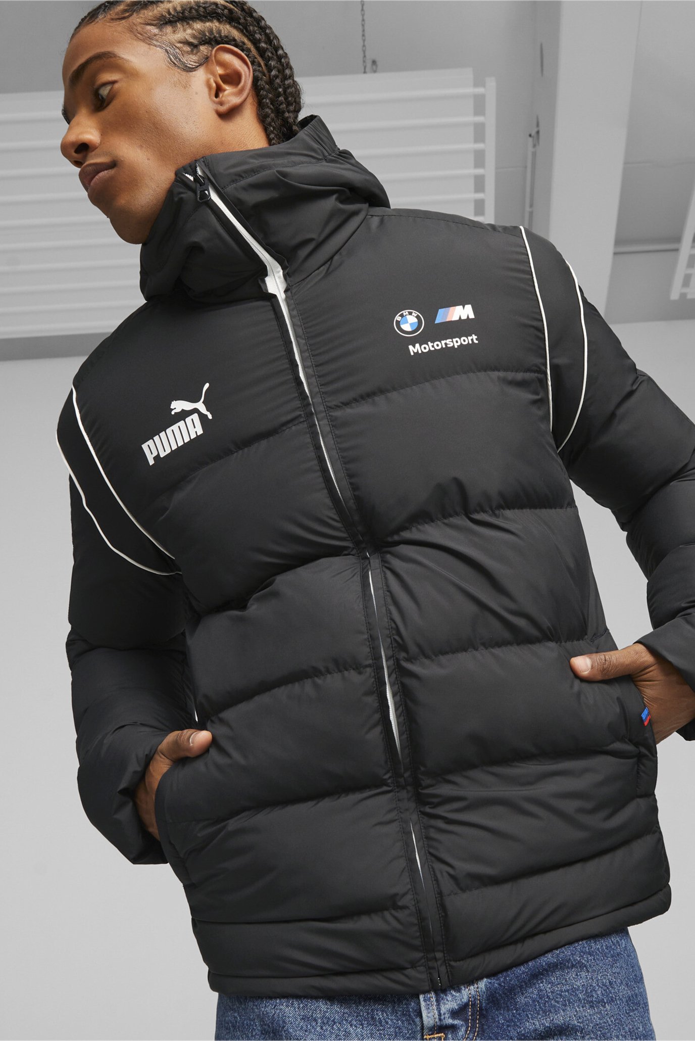 Чоловіча чорна куртка Men BMW M Motorsport MT7 Ecolite Padded Jacket 1