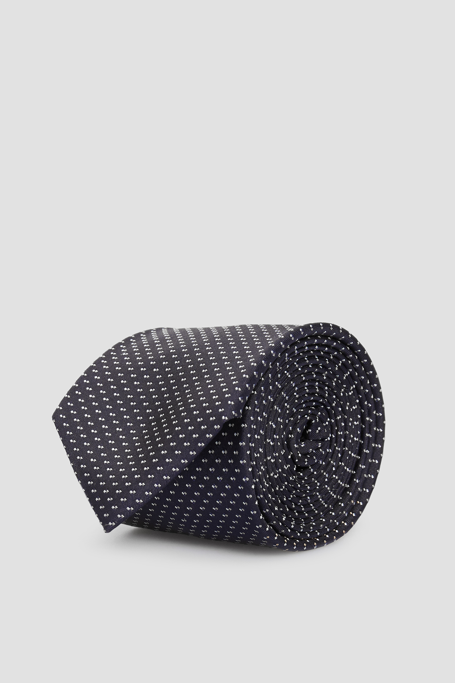 Чоловіча темно-синя шовкова краватка 1