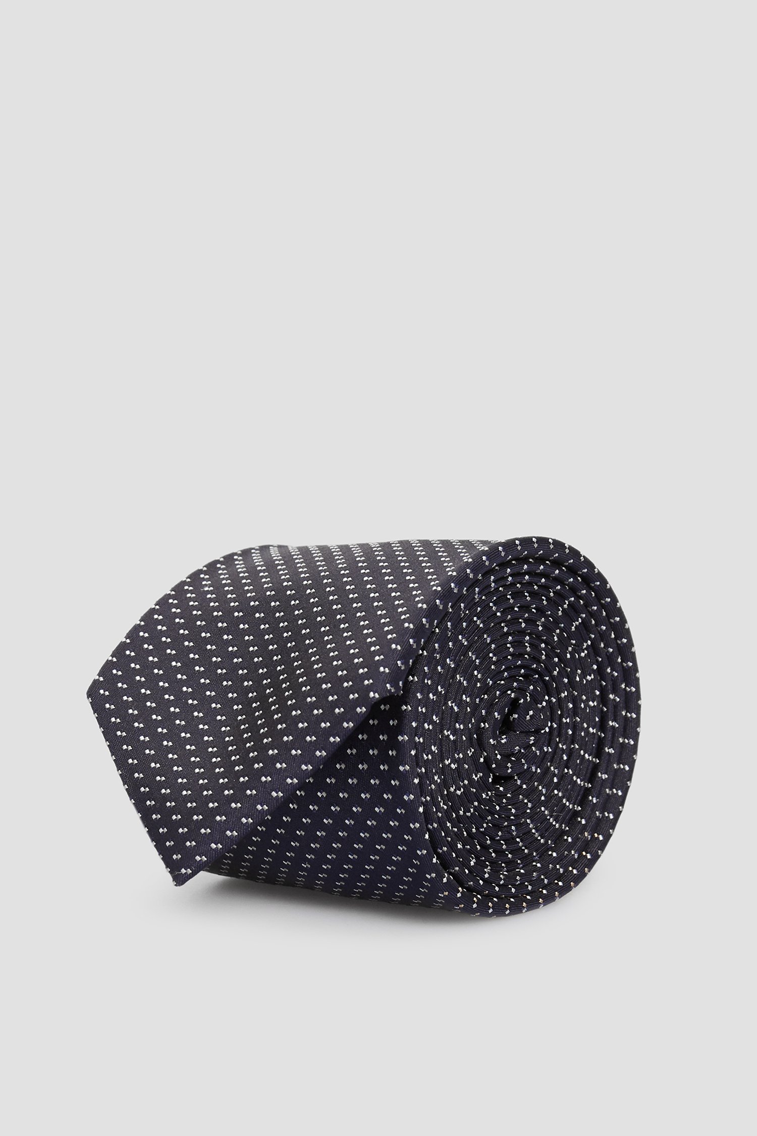 Мужской темно-синий шелковый галстук 1