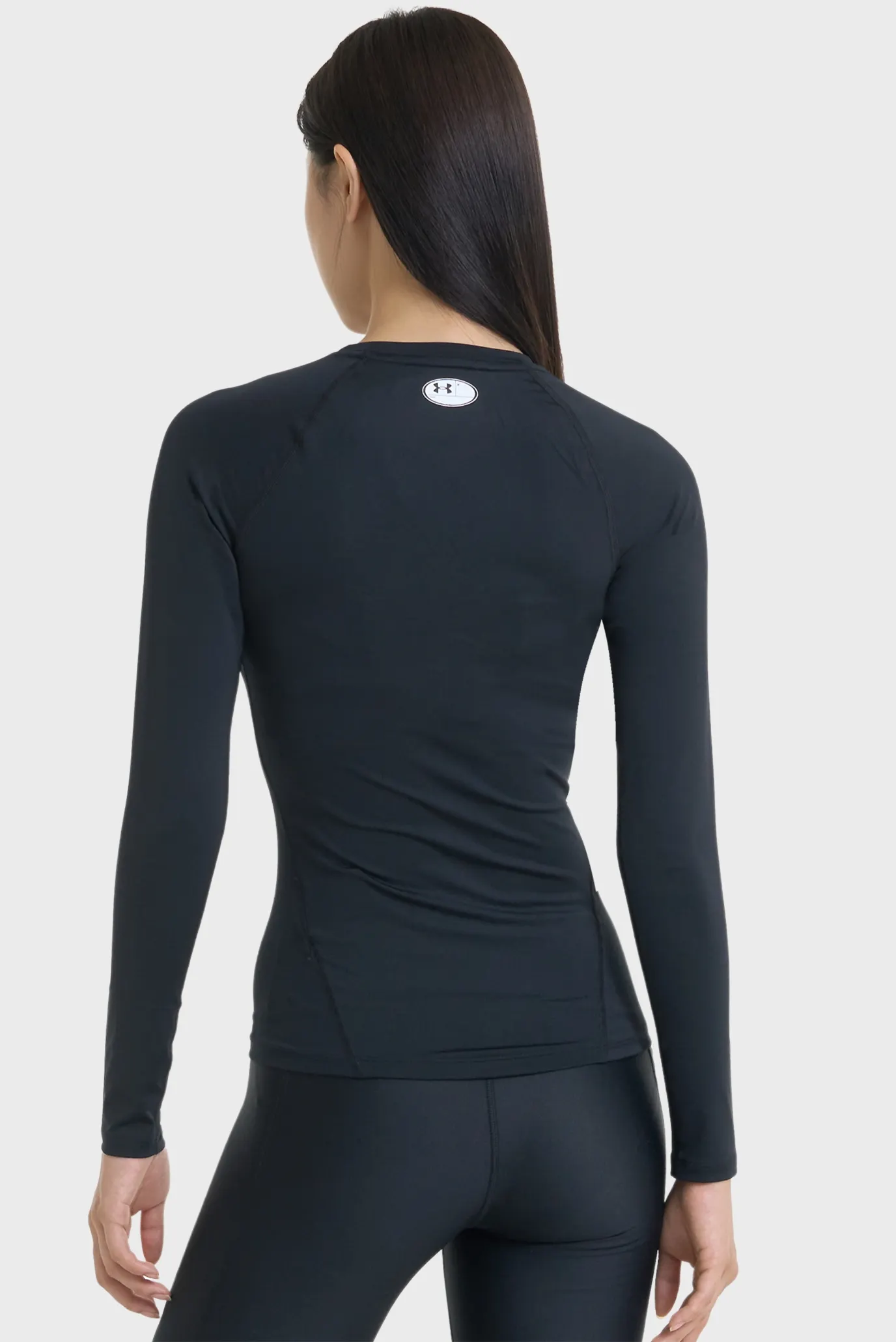 Жіночий чорний лонгслів UA HG Authentics Comp LS 3