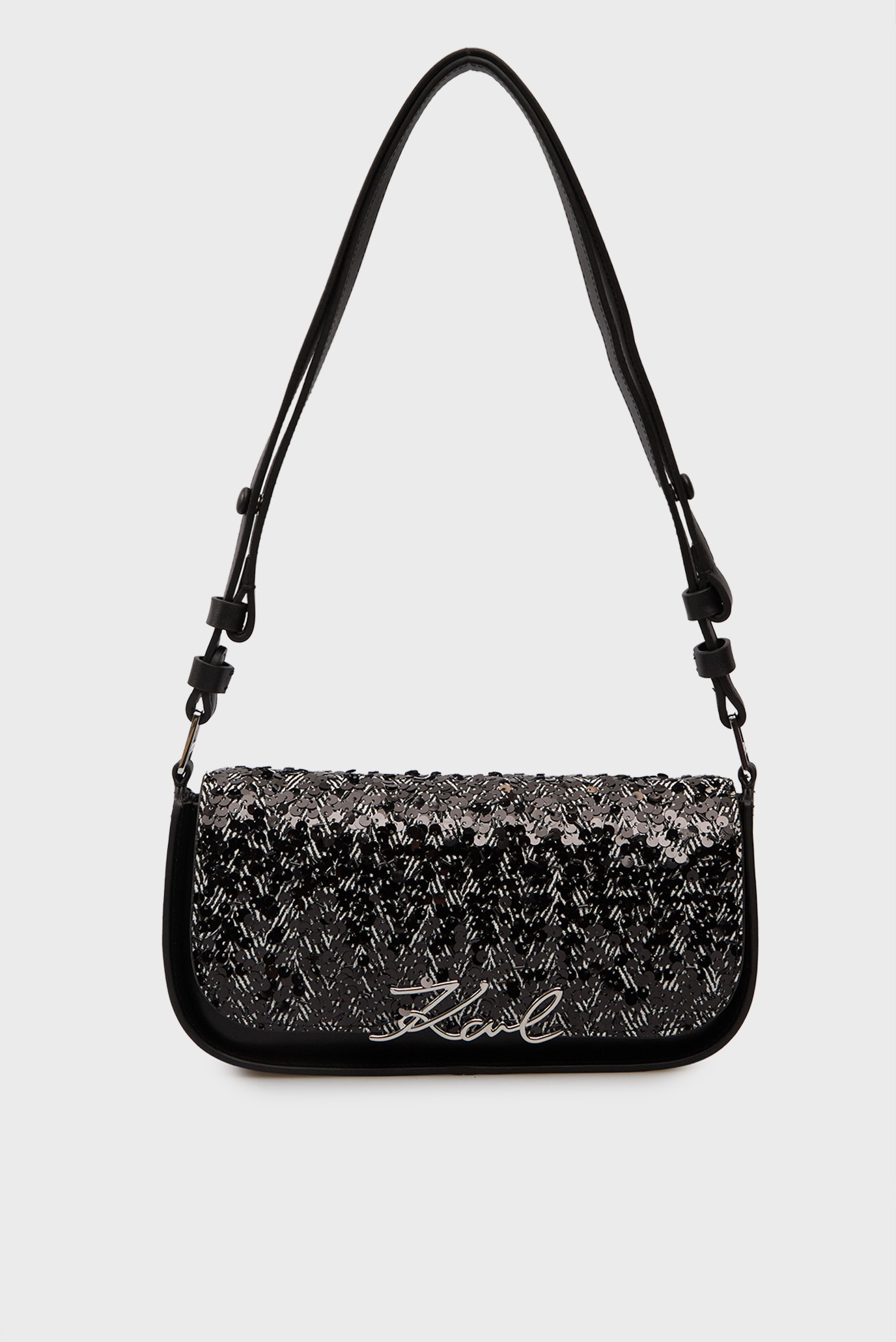 Женская черная кожаная сумка herringbone Черный ONESIZE Karl Lagerfeld A4W30040 Женская черная кожаная сумка herringbone Черный ONESIZE Karl Lagerfeld A4W30040