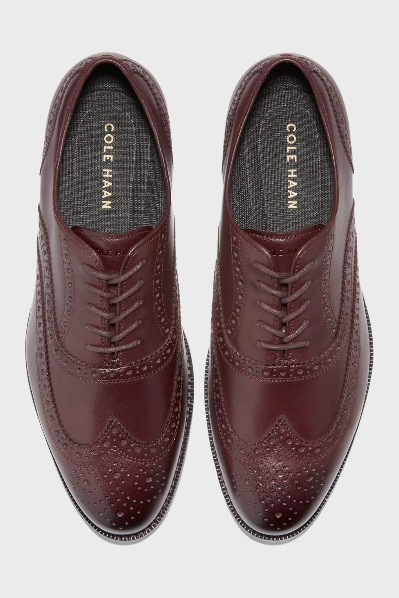 Чоловічі бордові шкіряні броги Broadway Wingtip Oxford 3