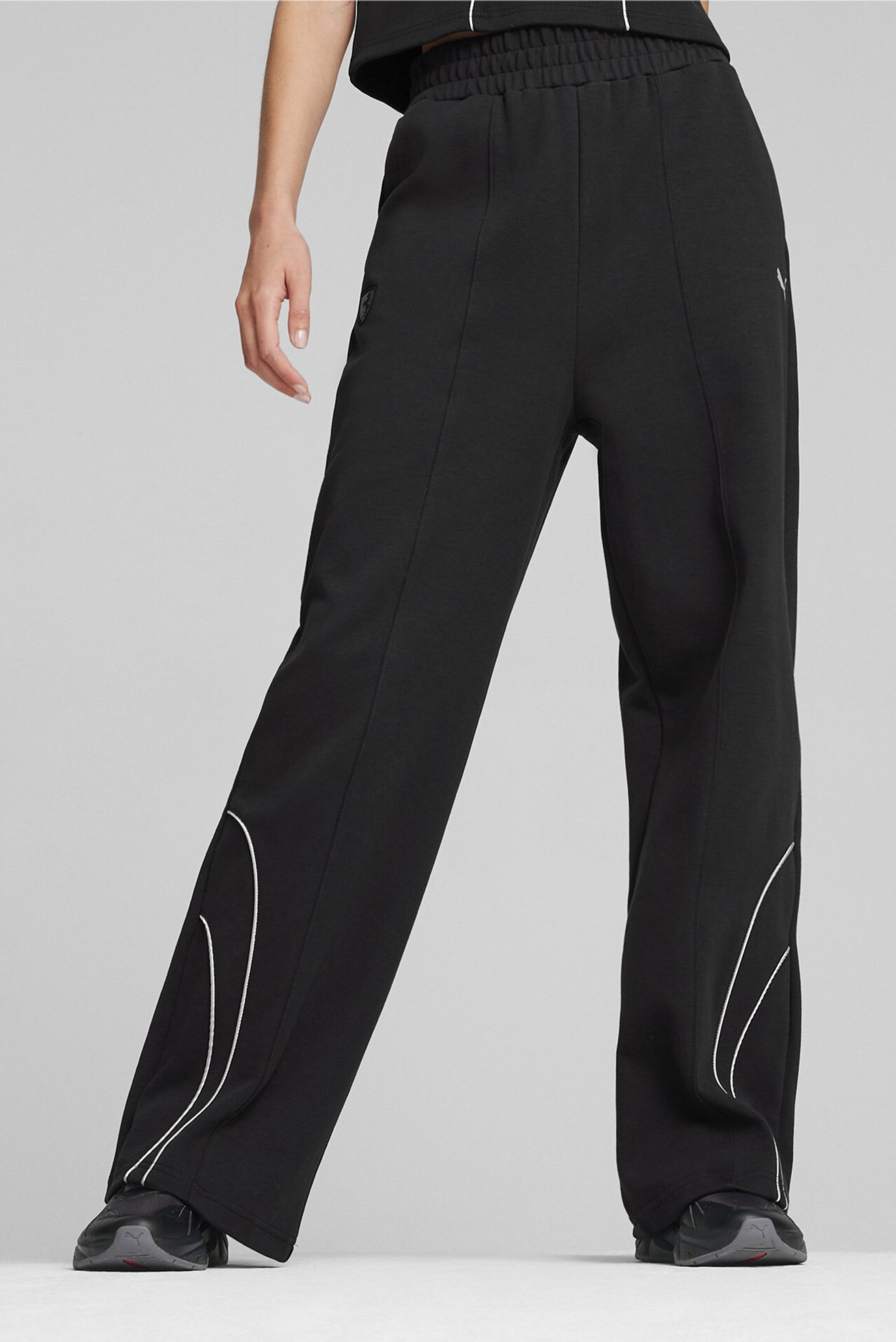 Женские черные спортивные брюки Scuderia Ferrari Style Women's Motorsport Pants 1