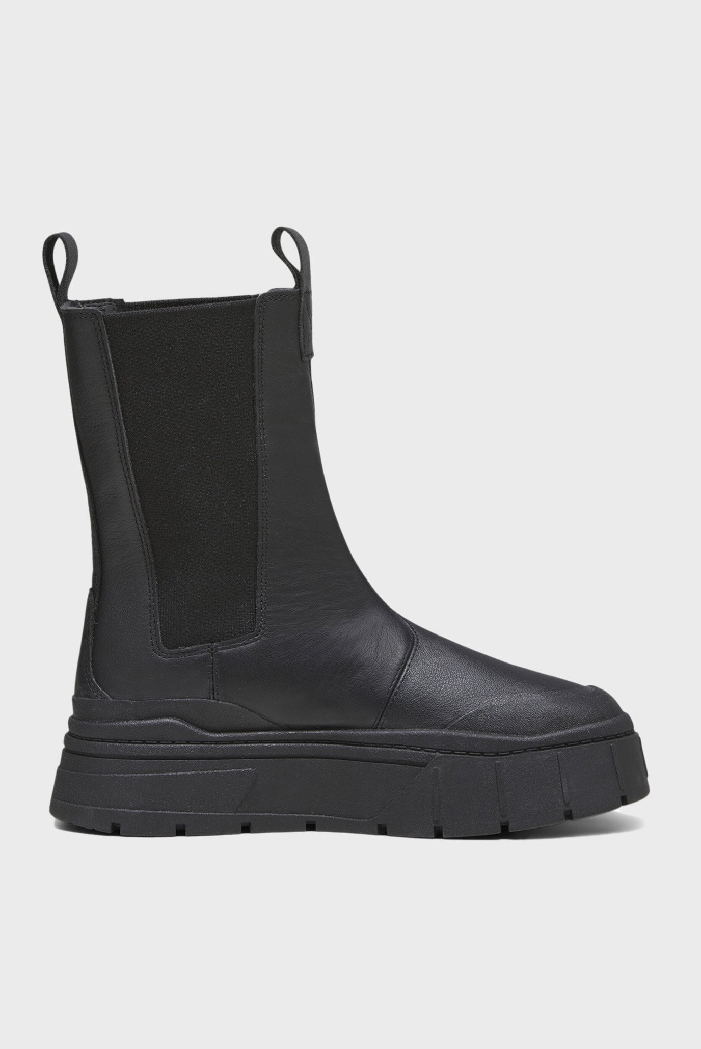 Женские черные кожаные челси Mayze Stack Chelsea Boot Women 1