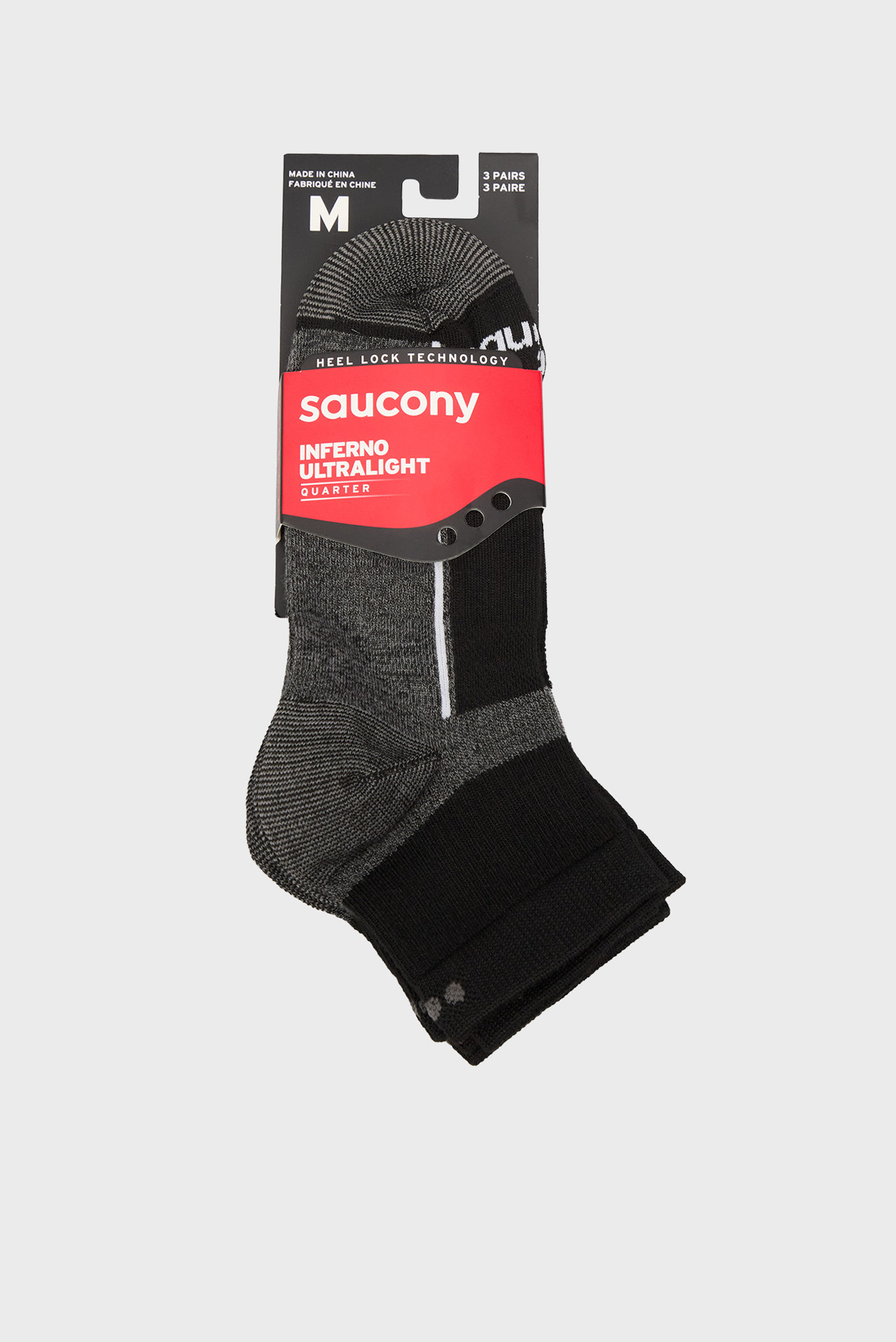 Черные носки (3 пары) ULTRALIGHT QUARTER Черный S Saucony S351004-002 Черные носки (3 пары) ULTRALIGHT QUARTER Черный S Saucony S351004-002