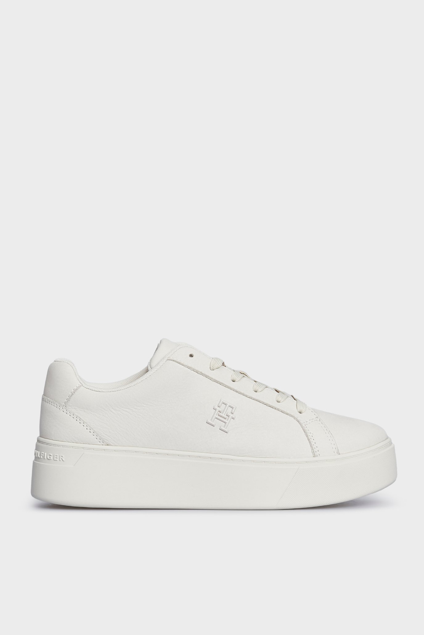 Женские белые кожаные сникерсы PLATFORM COURT SNEAKER NUBUCK 1