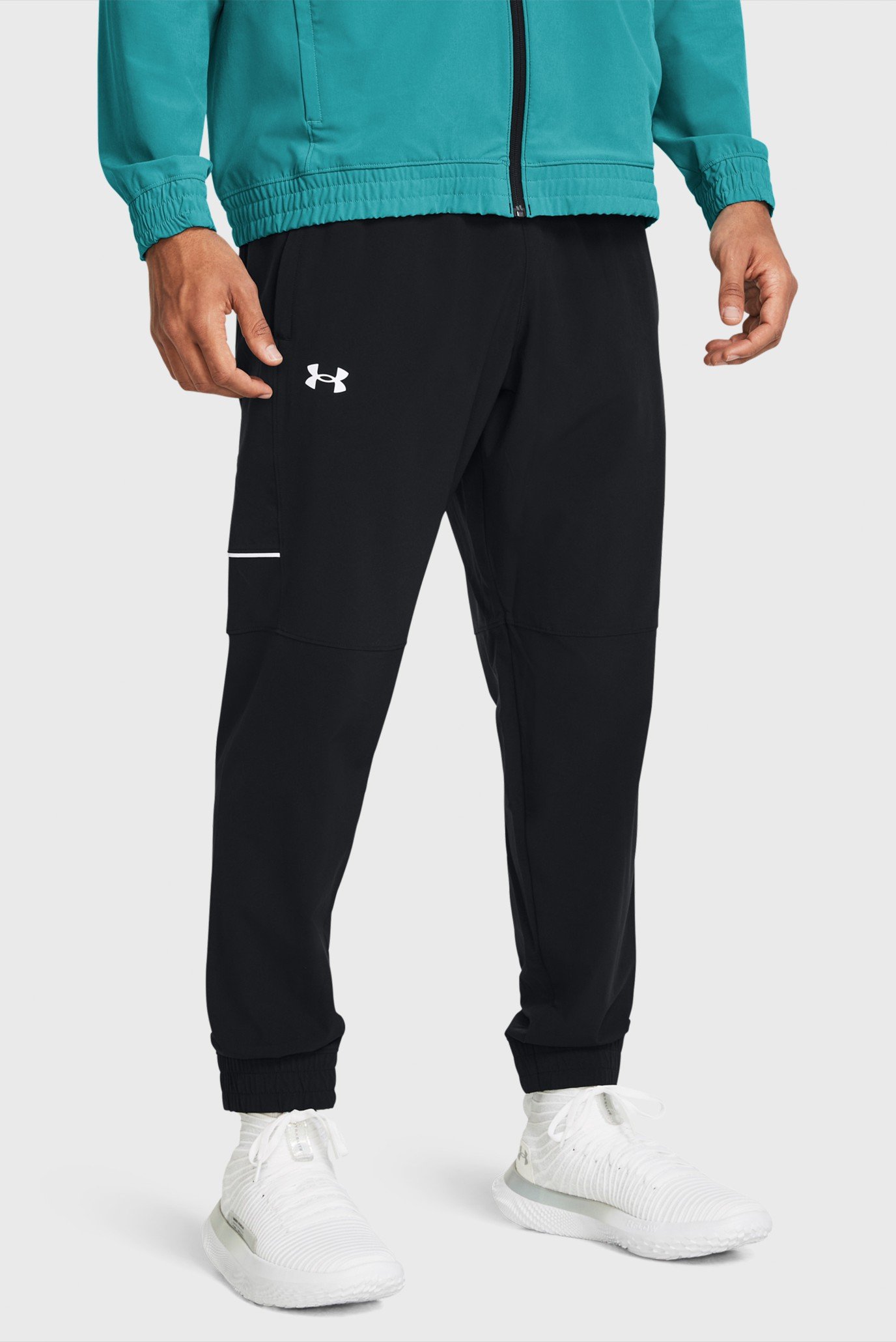 Мужские черные спортивные брюки UA Hoops Woven 1