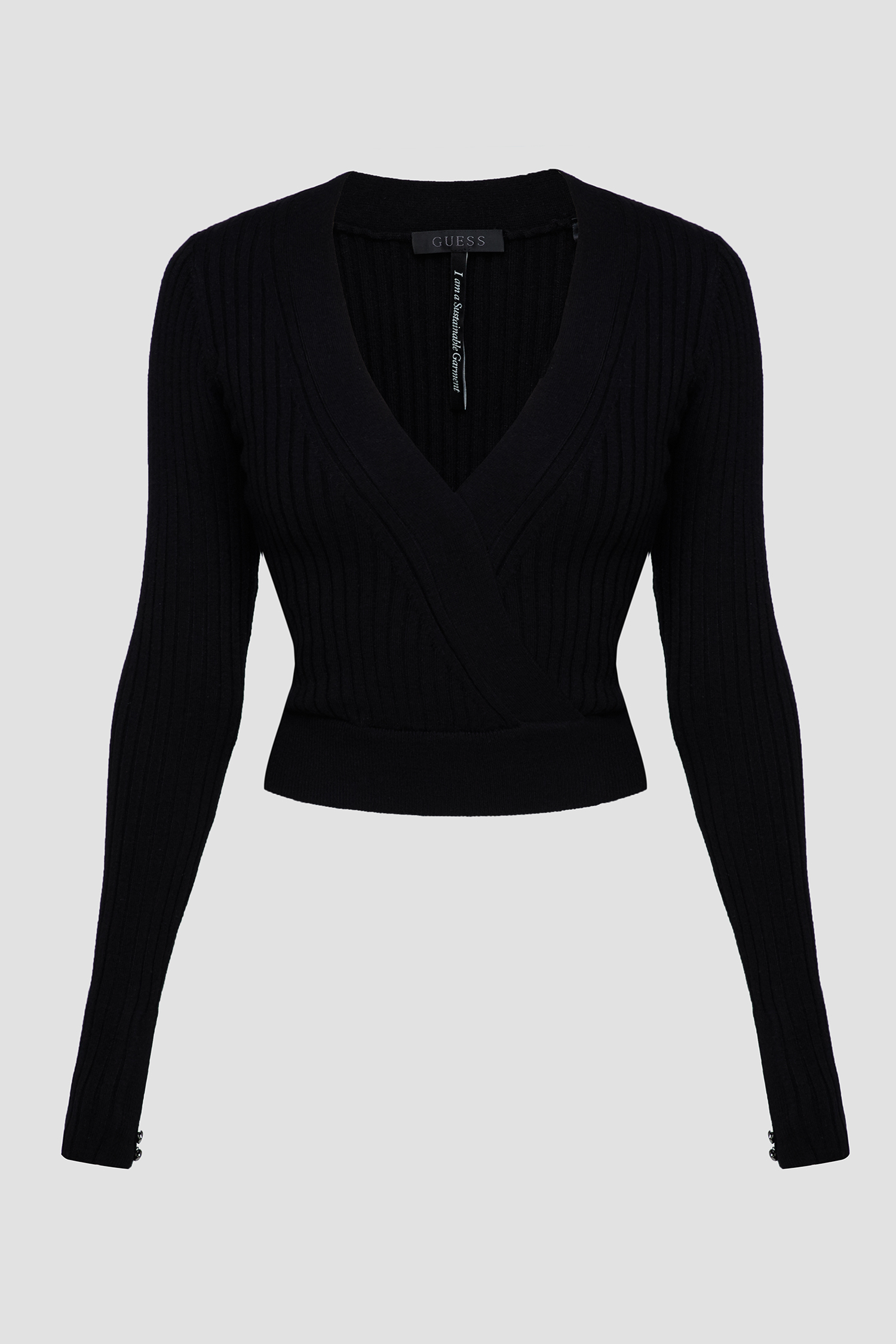 Женский черный пуловер 1