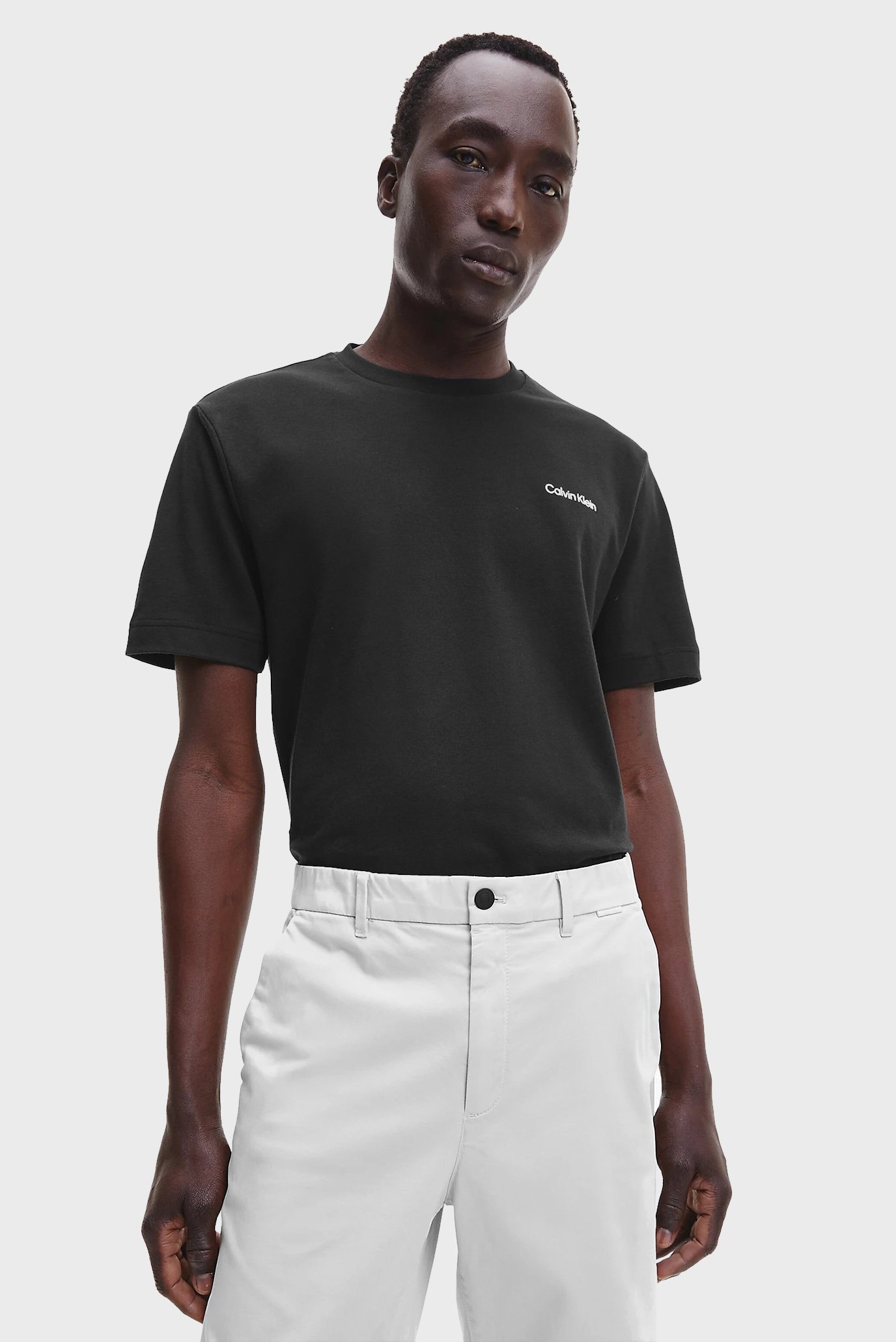 Мужская черная футболка MICRO LOGO INTERLOCK Calvin Klein K10K109894 ...