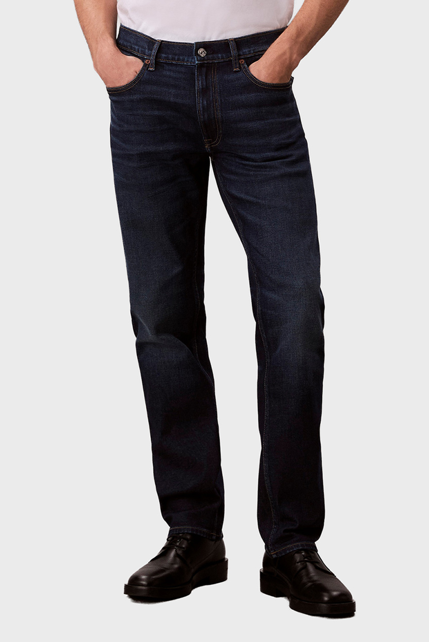 Мужские темно-синие джинсы SLIM STRAIGHT Синий 32-32 Calvin Klein LV04RD901G Мужские темно-синие джинсы SLIM STRAIGHT Синий 32-32 Calvin Klein LV04RD901G