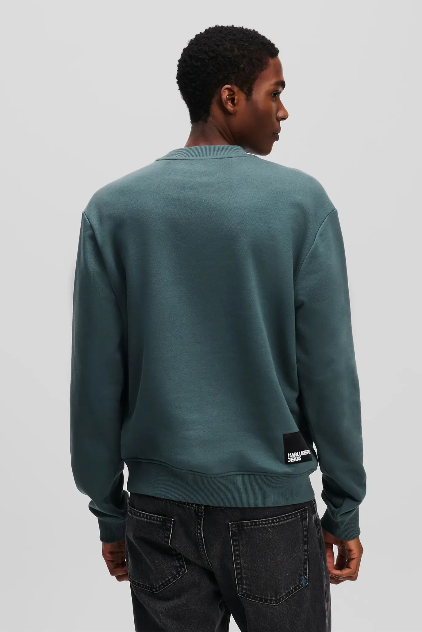 Мужской бирюзовый свитшот KLJ REG ESSENTIAL LOGO SWEAT 4