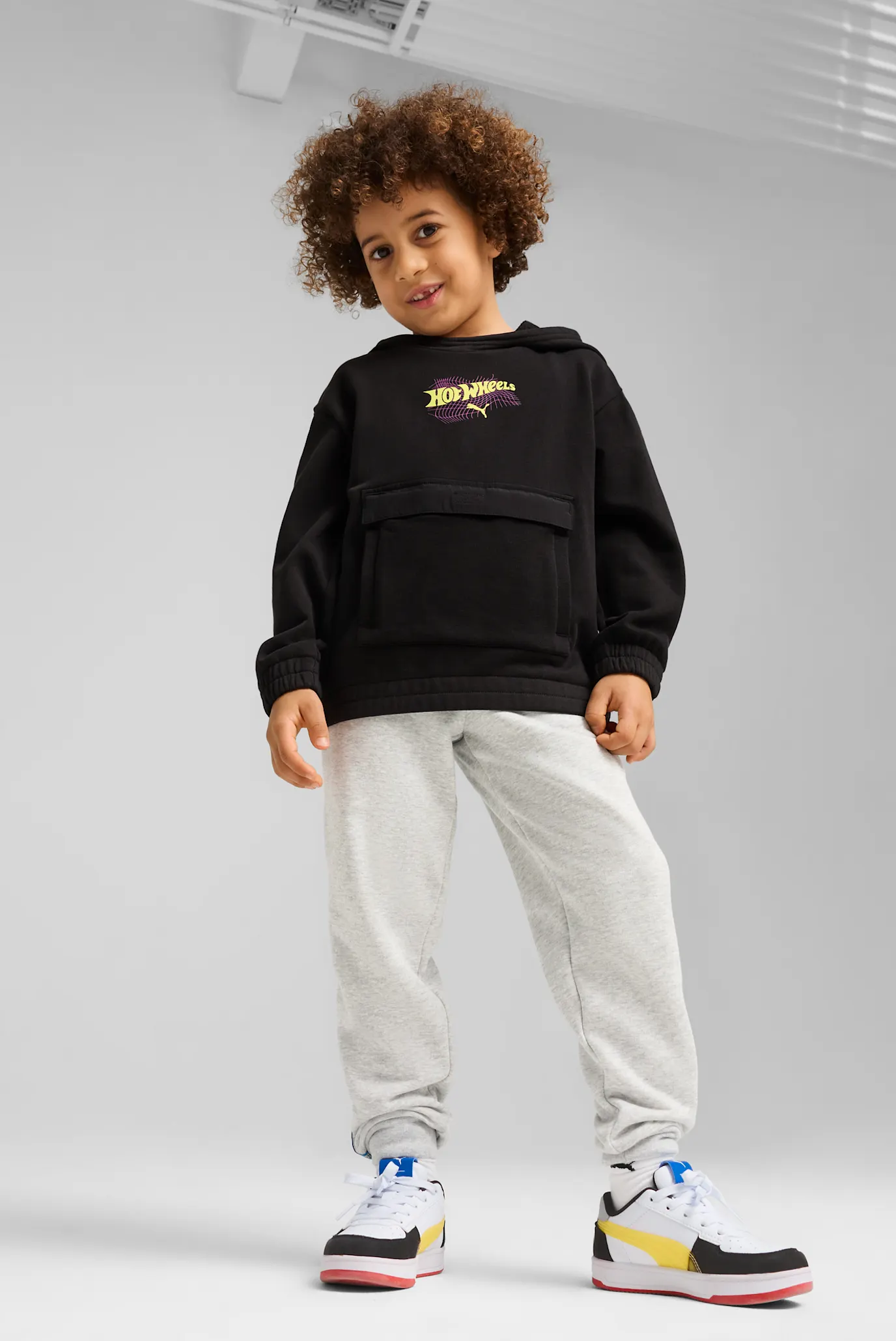 Детское черное худи PUMA x HOT WHEELS™ Relaxed Graphic Hoodie Kids 3