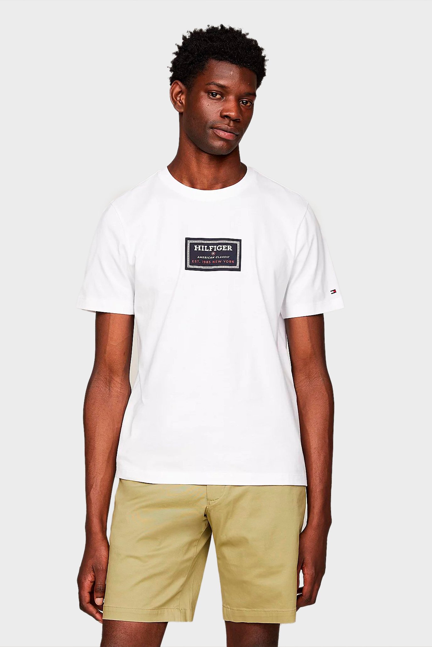 Мужская белая футболка LABEL HD PRINT TEE 1