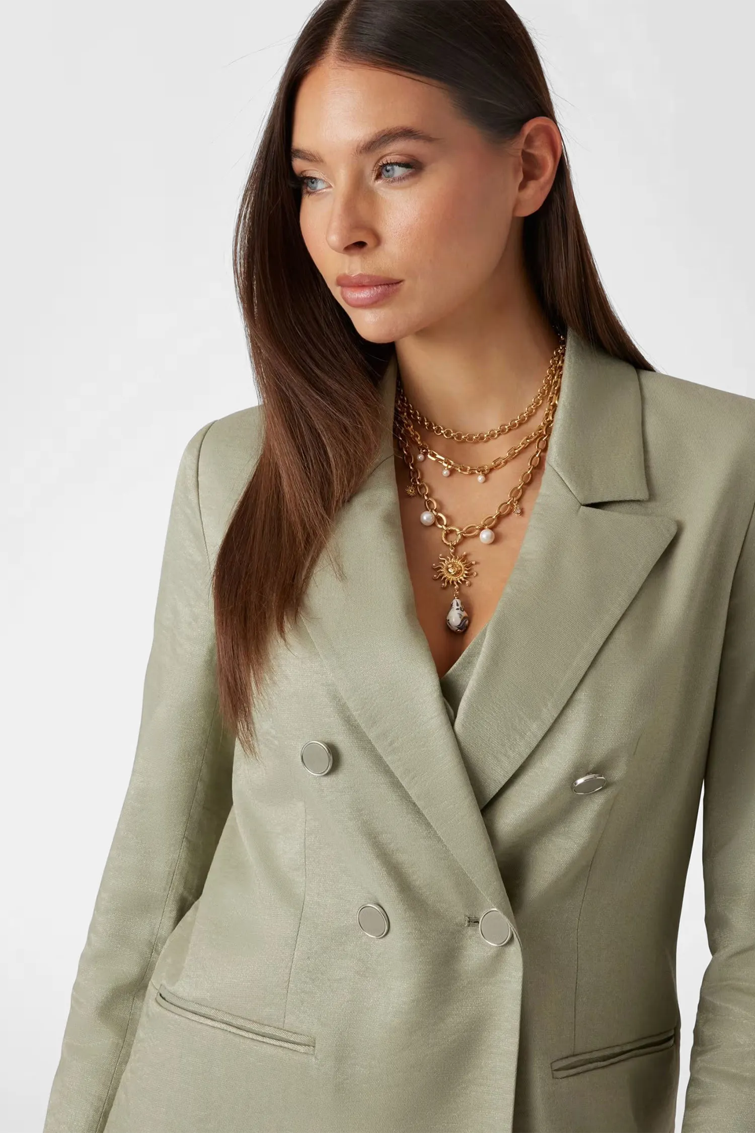 Жіночий зелений жакет 4