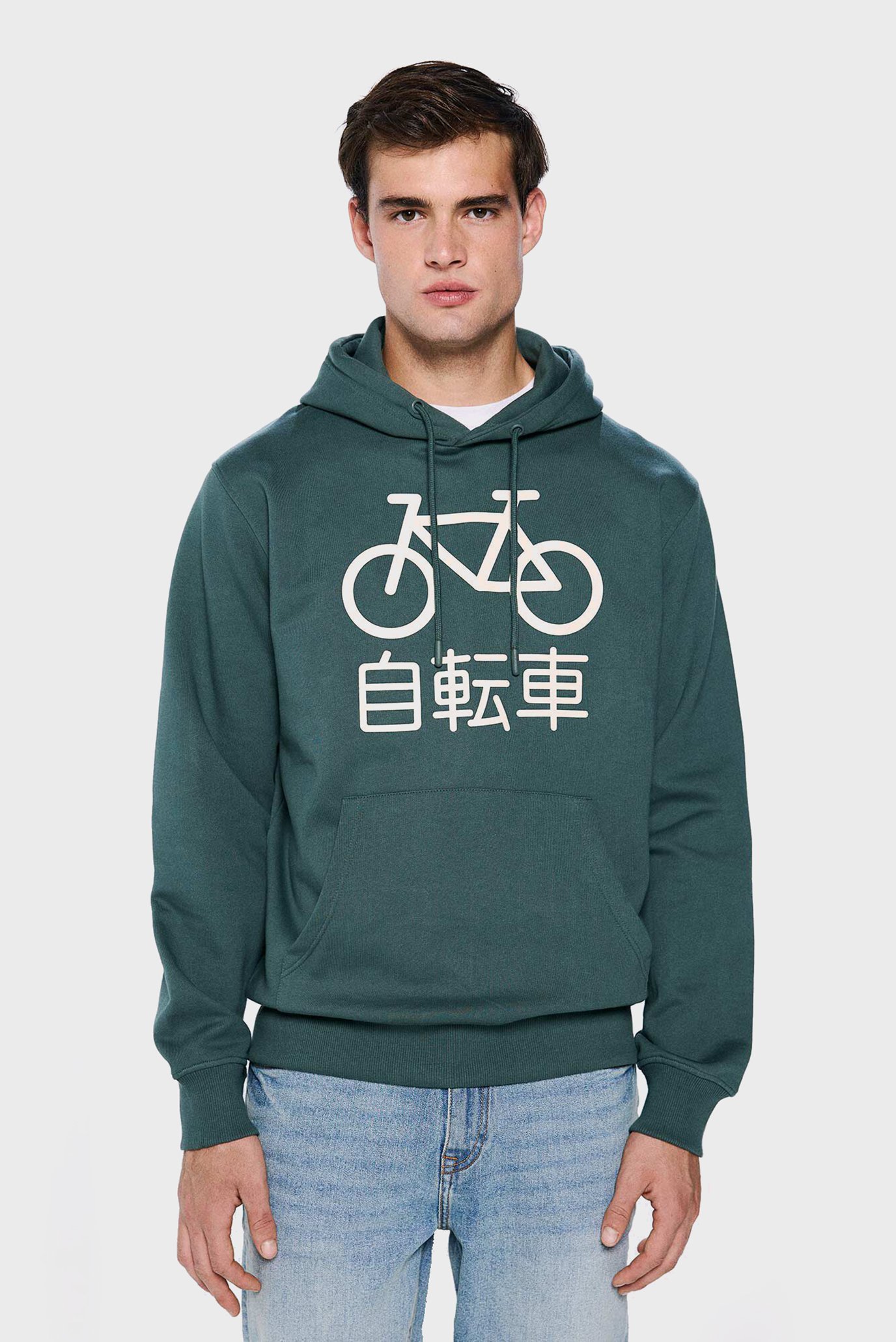 Чоловіче зелене худі Japan bike 1