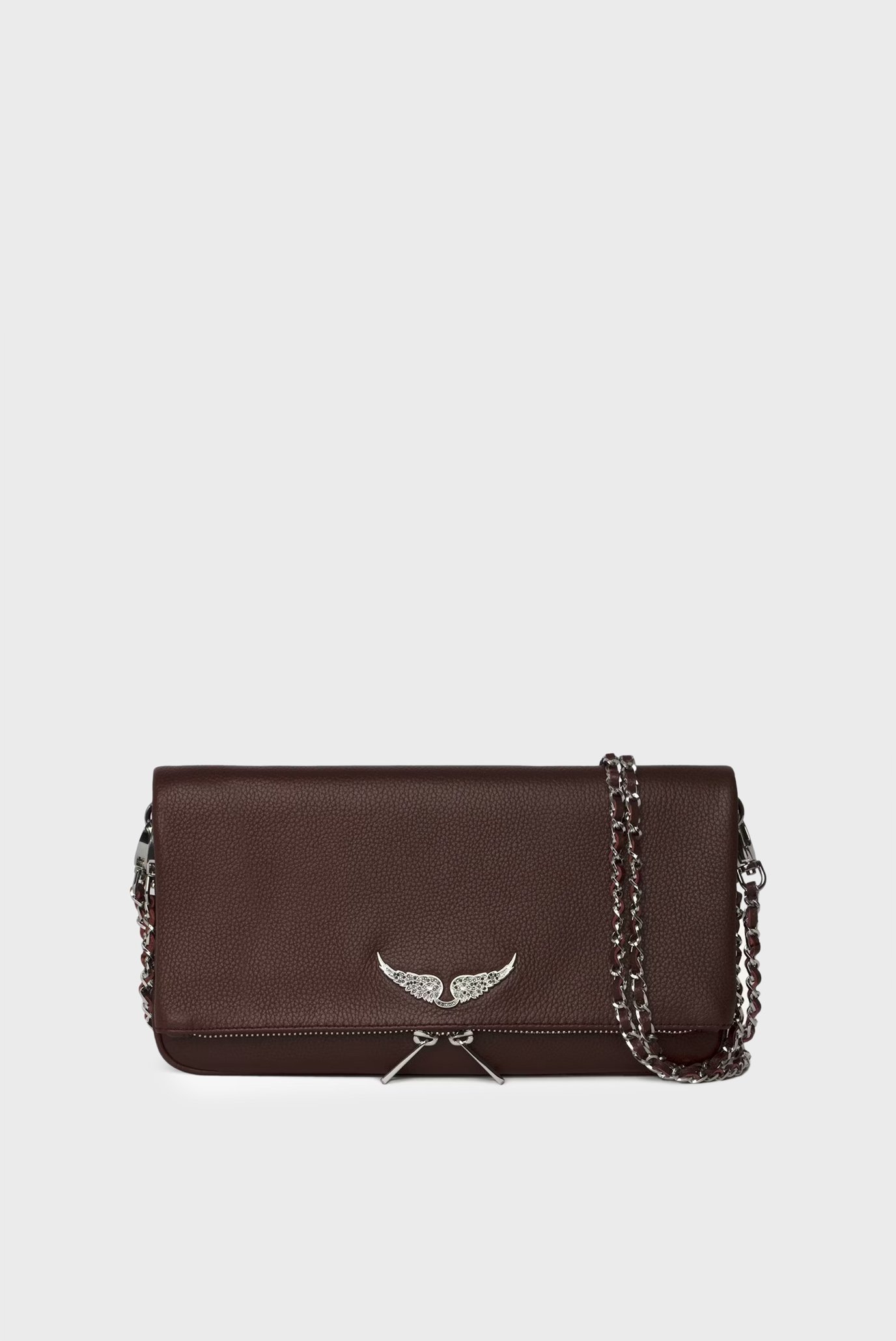 Женский бордовый кожаный клатч Rock Бордовый ONESIZE ZADIG&VOLTAIRE LWBA00001_FIERCE Женский бордовый кожаный клатч Rock Бордовый ONESIZE ZADIG&VOLTAIRE LWBA00001_FIERCE