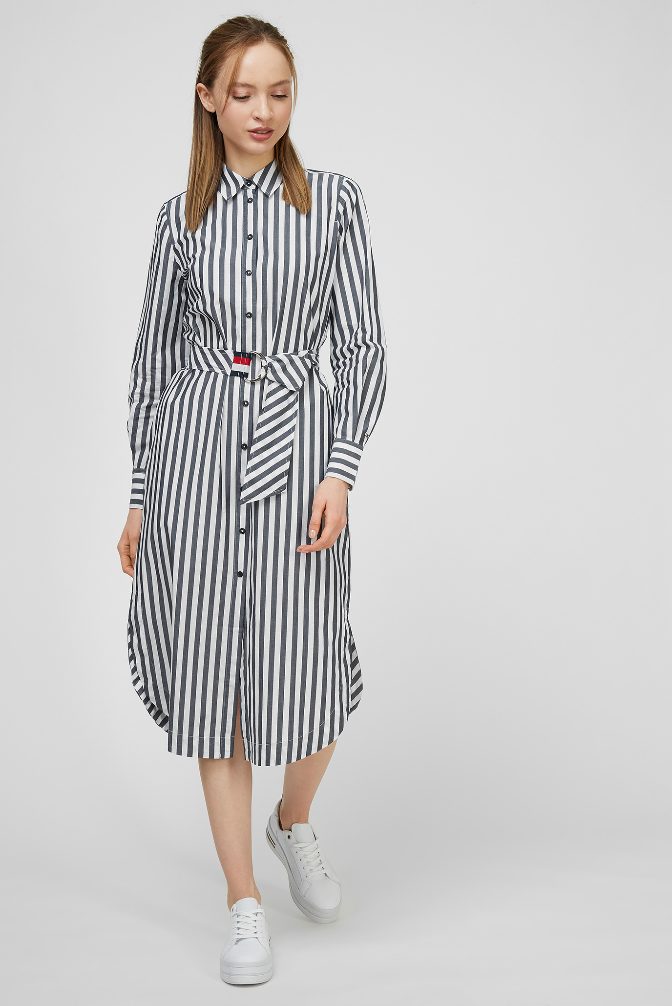 Женское платье в полоску POPLIN Разноцветный XXS Tommy Hilfiger WW0WW30820 Женское платье в полоску POPLIN Разноцветный XXS Tommy Hilfiger WW0WW30820