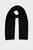 Чоловічий чорний шарф CLASSIC COTTON RIB KNIT