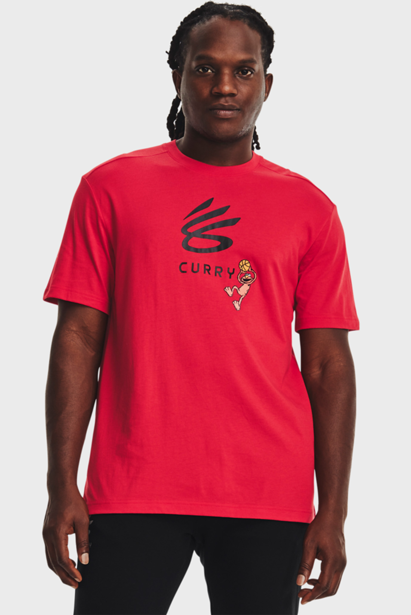 Мужская красная футболка CURRY X ELMO LOGO TEE 1