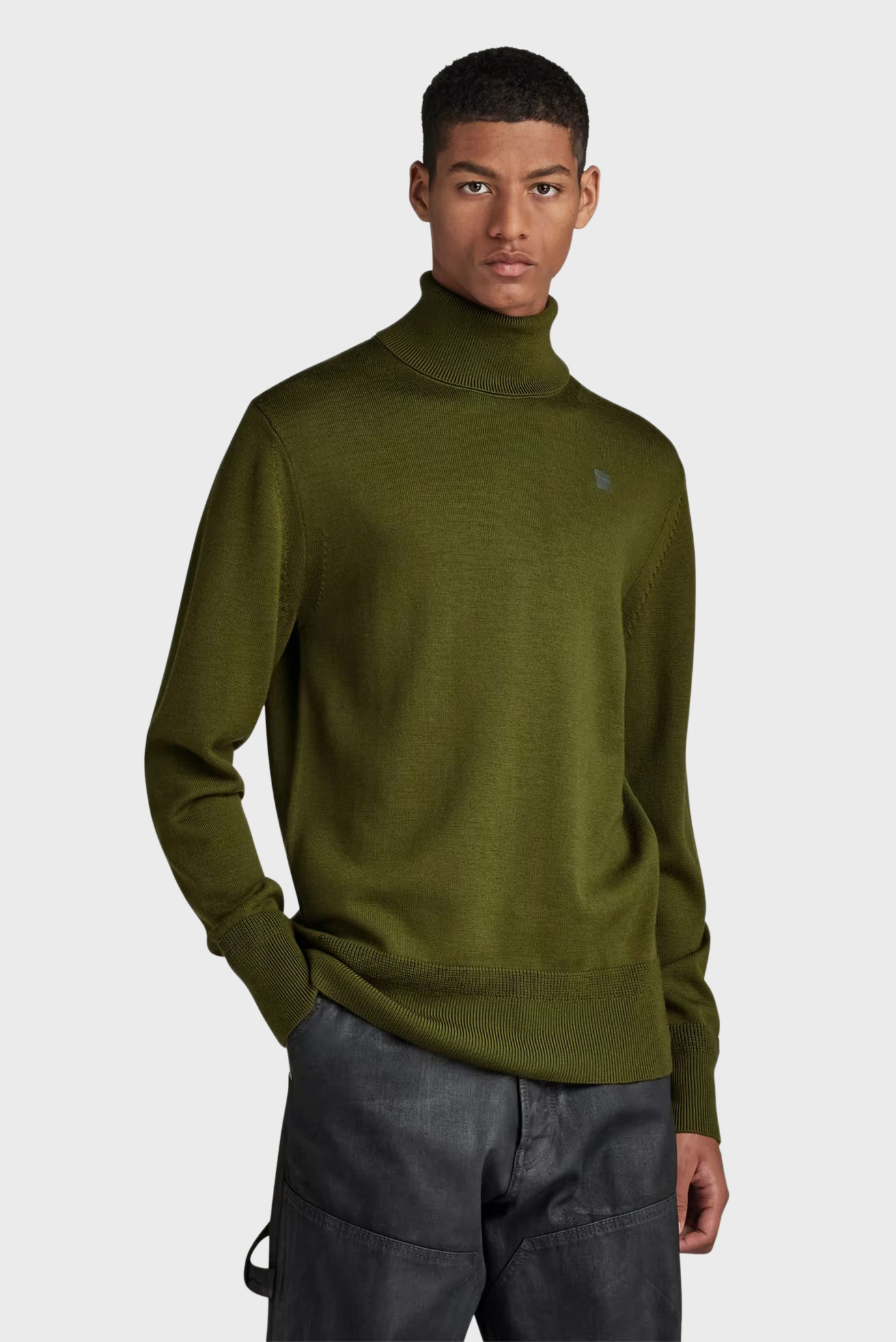 Мужской зеленый шерстяной гольф Premium Зеленый S G-Star RAW D21933,B692 Мужской зеленый шерстяной гольф Premium Зеленый S G-Star RAW D21933,B692