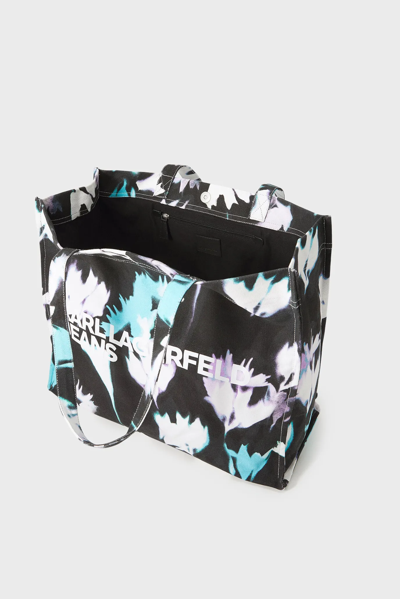 Женский черный шопер с узором logo 5