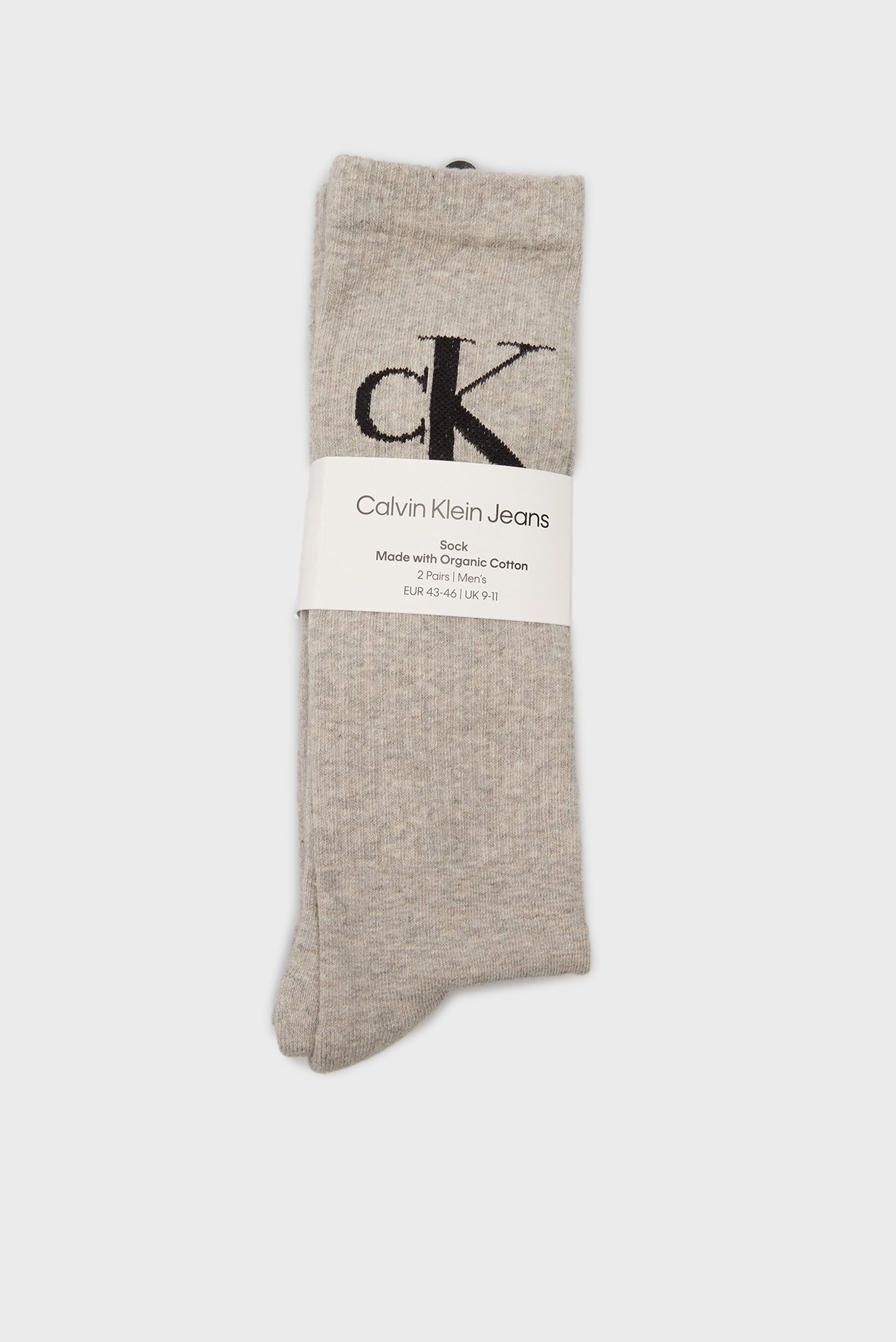 Чоловічі сірі гольфи (2 пари) CKJ MEN SOCK 2P MONOGRAM 1