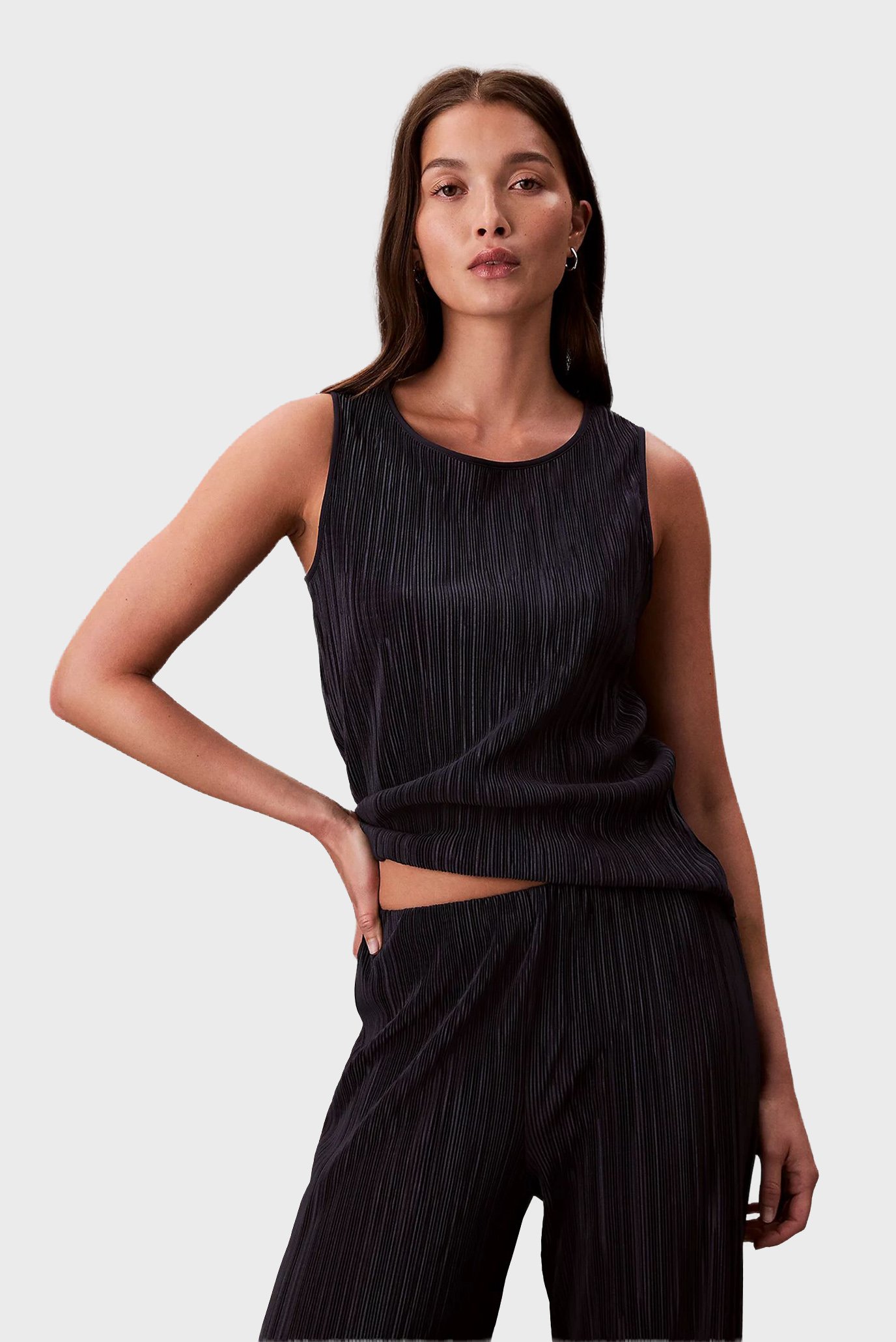 Женский темно-синий плиссированный топ SL Tank Синий XXS Calvin Klein LV044A212G Женский темно-синий плиссированный топ SL Tank Синий XXS Calvin Klein LV044A212G