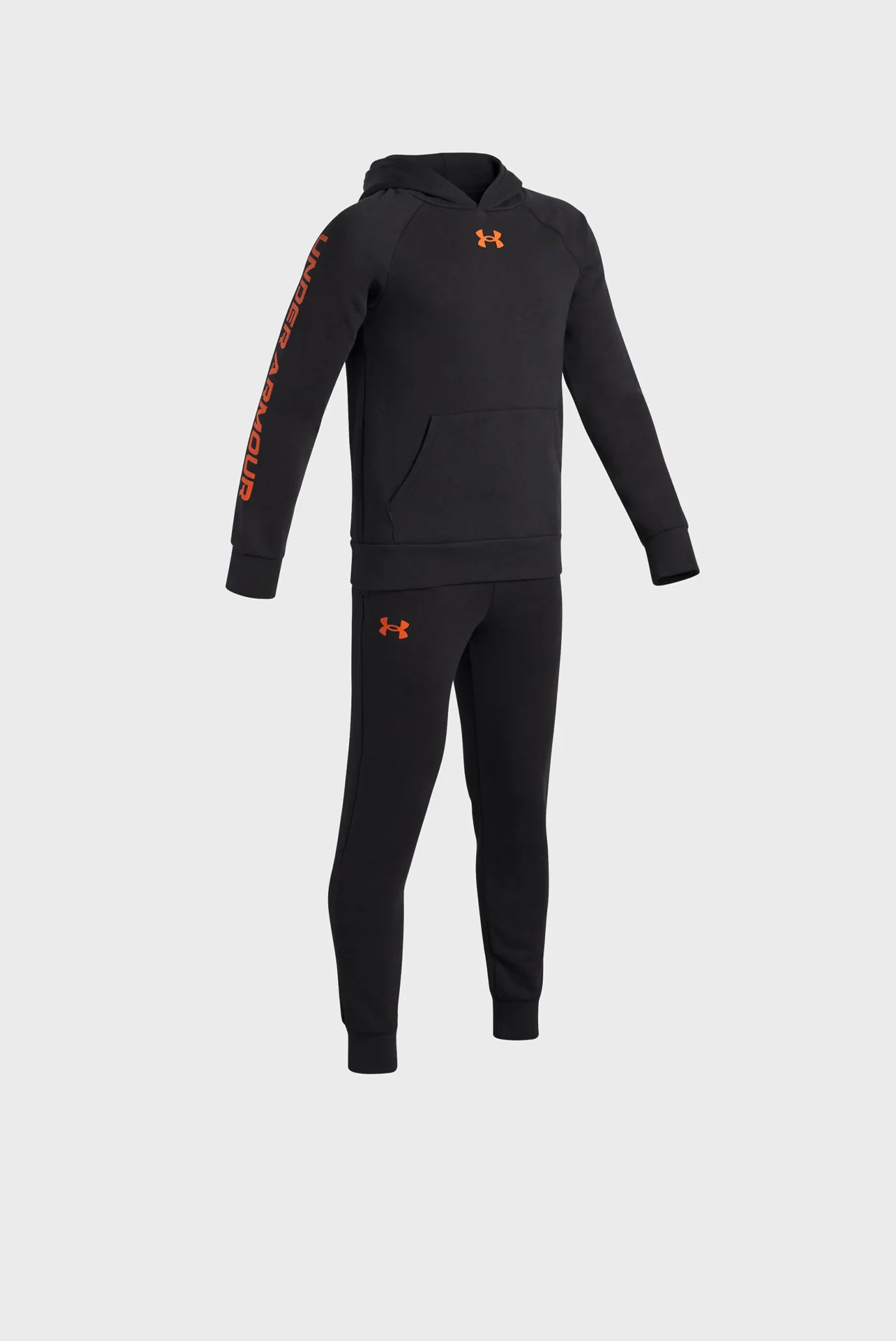 Детский черный спортивный костюм (худи, брюки) UA Rival Fleece Suit 3