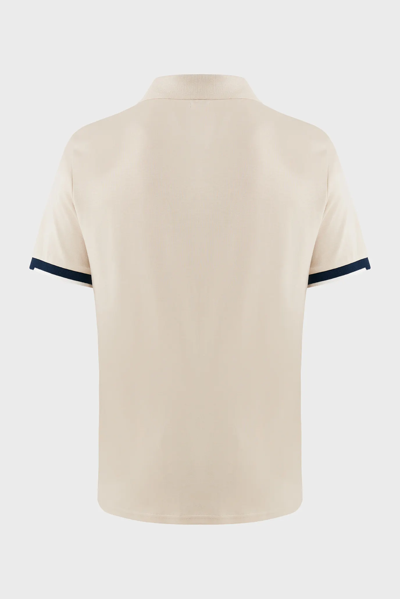 Мужское бежевое поло Tipping polo regular fit 6