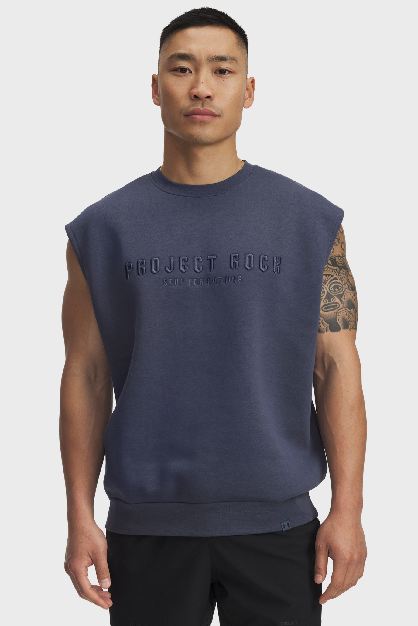 Мужской темно-синий свитшот Pjt Rck Icon Sleeveless Синий XXL Under Armour 6005012-044 Мужской темно-синий свитшот Pjt Rck Icon Sleeveless Синий XXL Under Armour 6005012-044