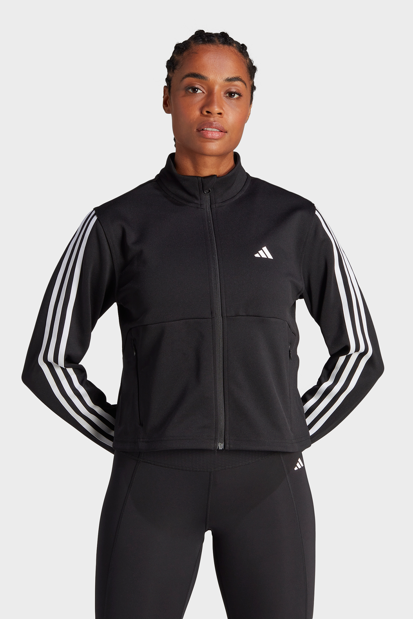 Женская черная спортивная кофта AEROREADY Train Essentials 3-Stripes 1