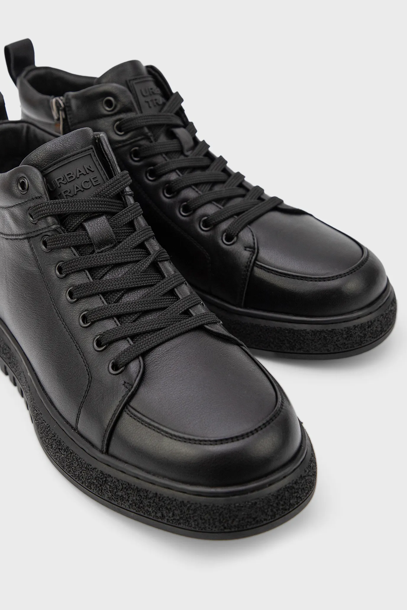 Мужские черные кожаные хайтопы 2