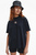 Женская черная футболка MONOGRAM BOYFRIEND FIT TEE