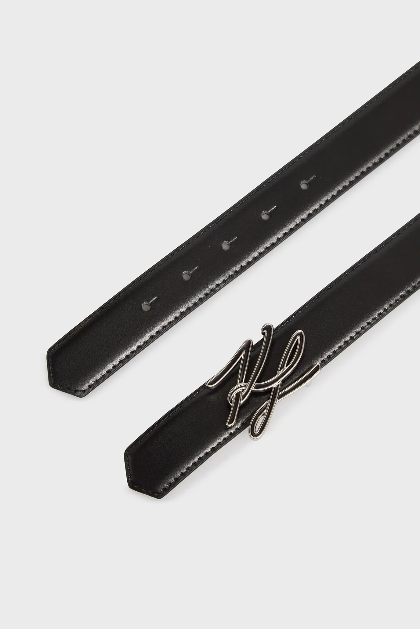 Жіночий чорний шкіряний ремінь autograph 4