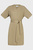 Жіноча коричнева сукня COTTON LINEN BELTED SHIFT DRESS