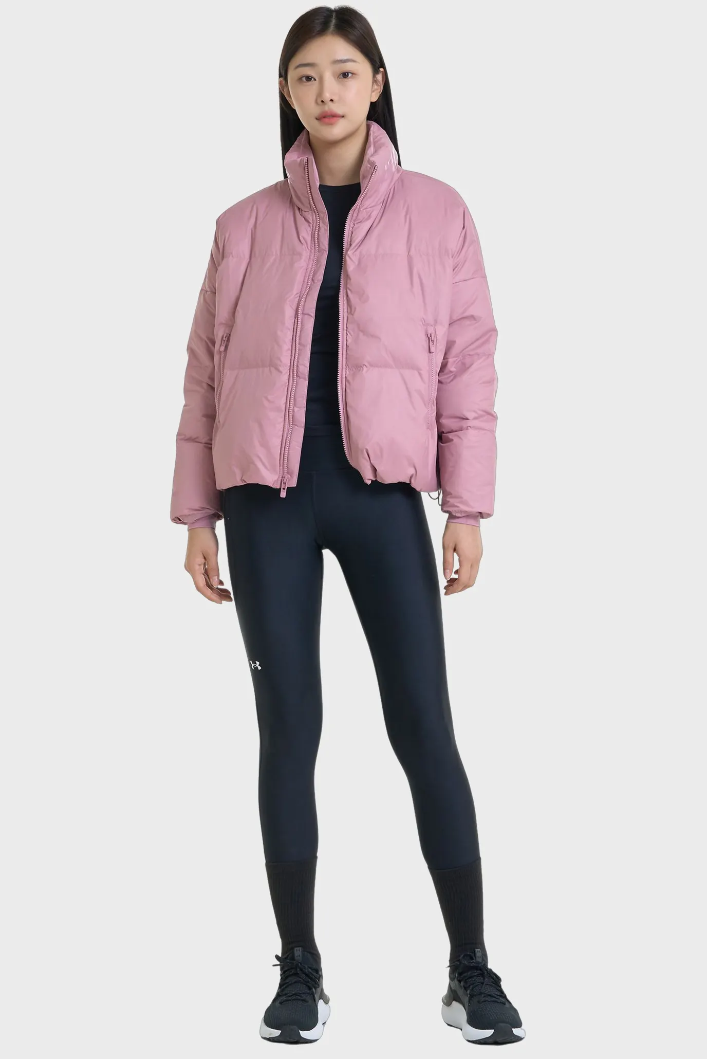 Женский розовый пуховик UA CGI DOWN PUFFER JKT 2