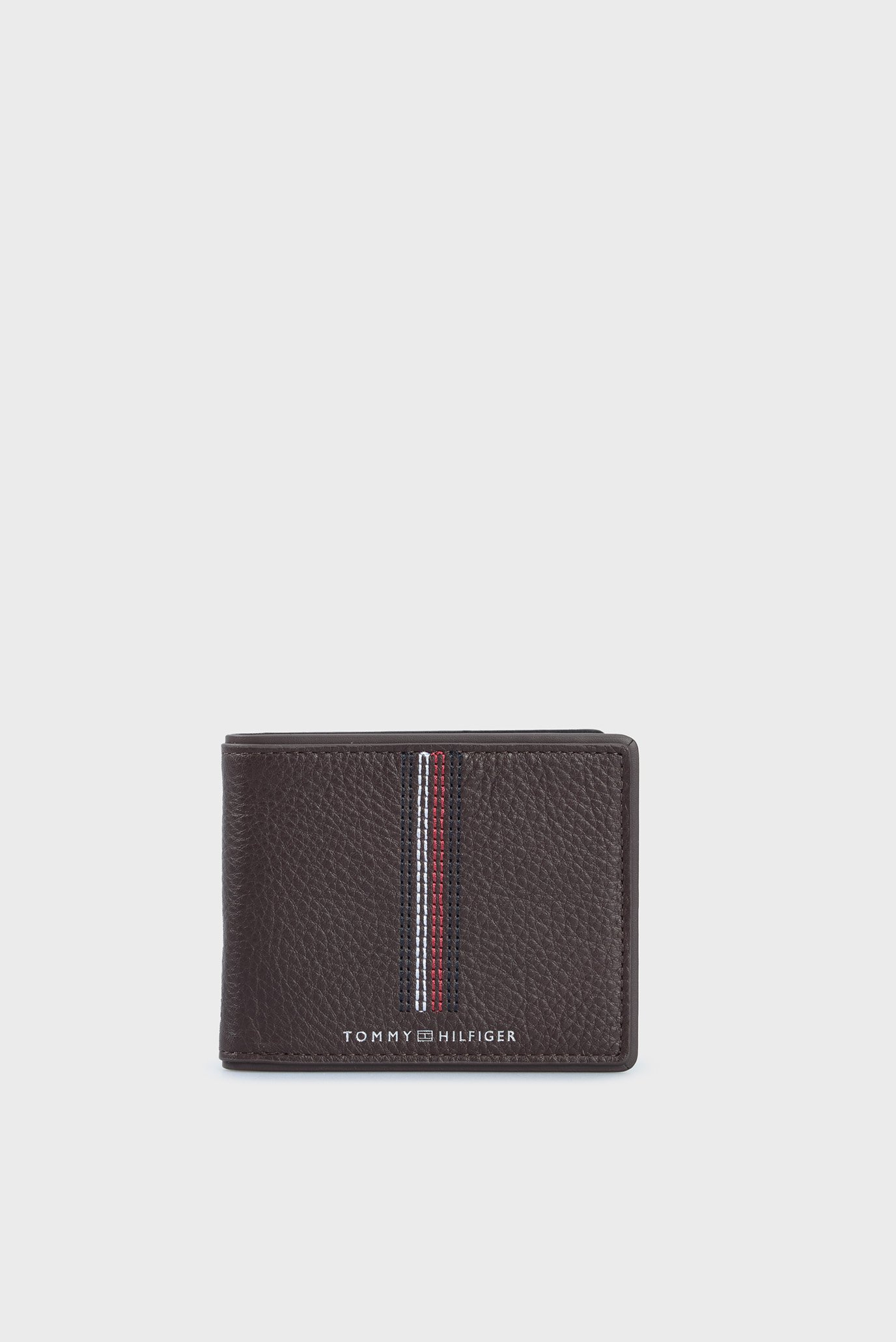 Чоловічий коричневий шкіряний гаманець TH CASUAL MINI CC WALLET 1
