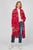 Жіноче червоне пальто з візерунком