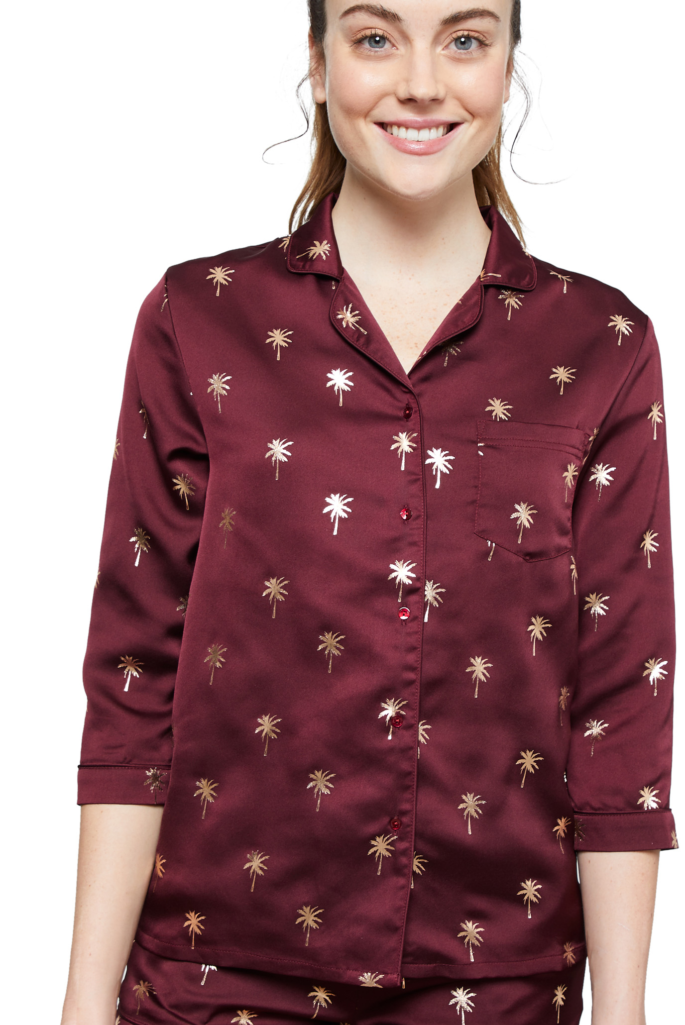 Женская бордовая рубашка SUNSET 1