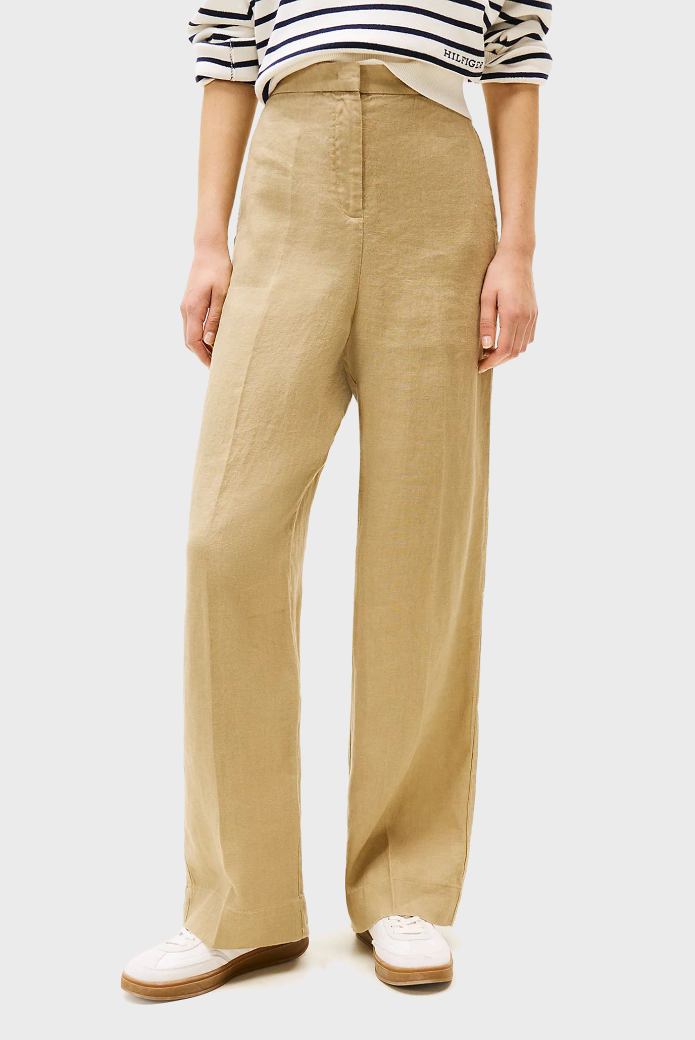 Женские бежевые льняные брюки TAILORED STRAIGHT Бежевый S Tommy Hilfiger WW0WW46823 Женские бежевые льняные брюки TAILORED STRAIGHT Бежевый S Tommy Hilfiger WW0WW46823
