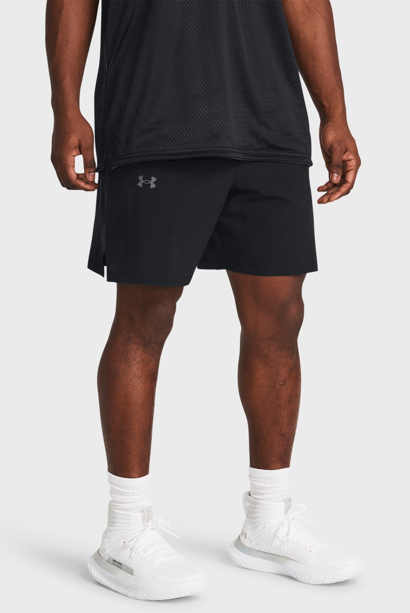 Мужские черные шорты UA Baseline Woven Short 1